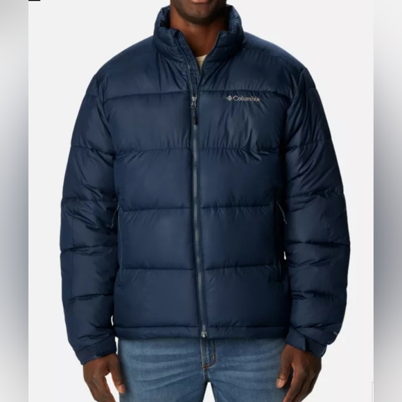 Columbia Men Pike Lake Water Collegiate Navy Jacket